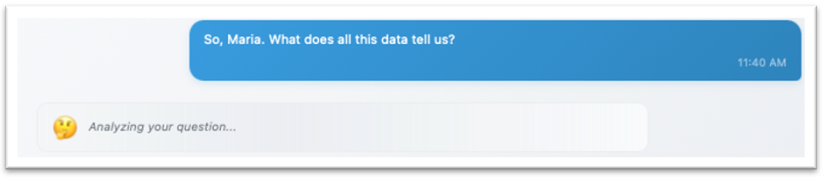 Maria AI early training interaction Alera Health Care Optimization Suite