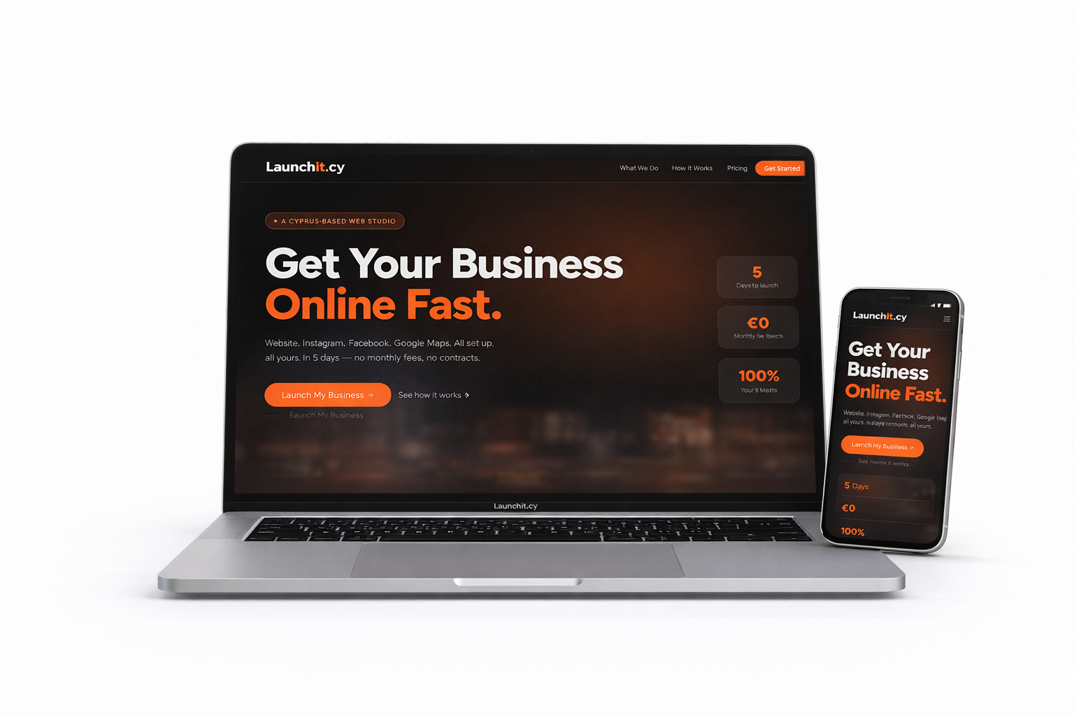 LaunchIt Cyprus website screenshot